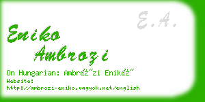 eniko ambrozi business card